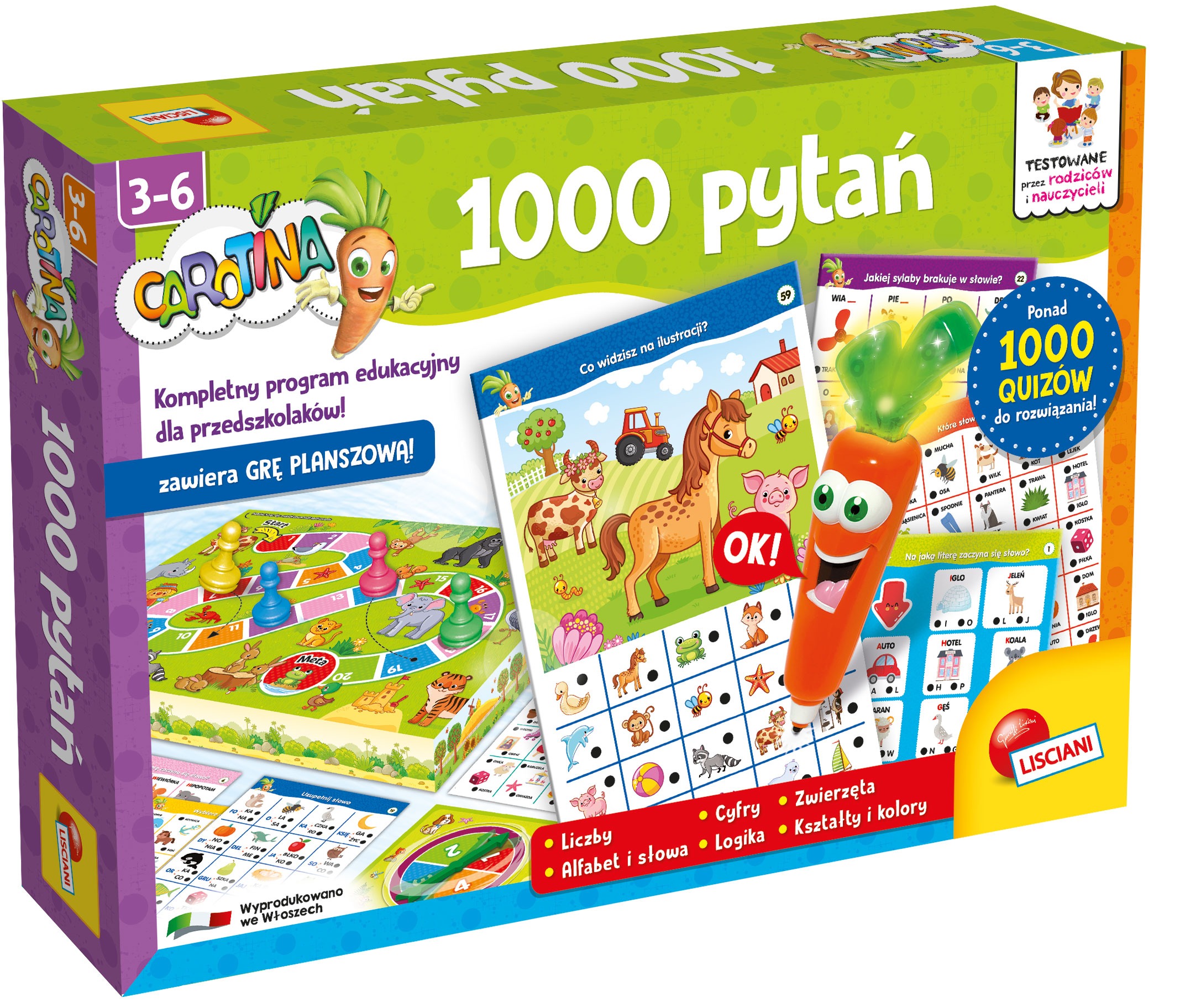 Stolová hra Carotina 1000 otázok Lisciani